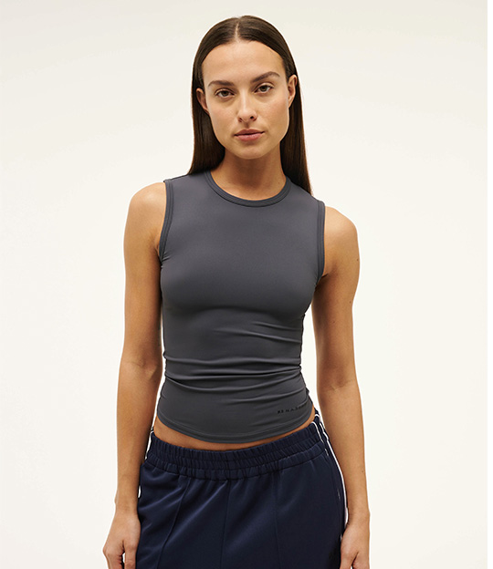 Foundation Muscle Tank in Marine Blue