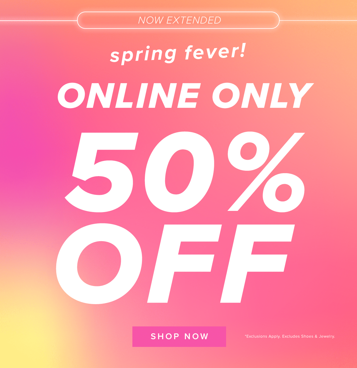 50% OFF shop now