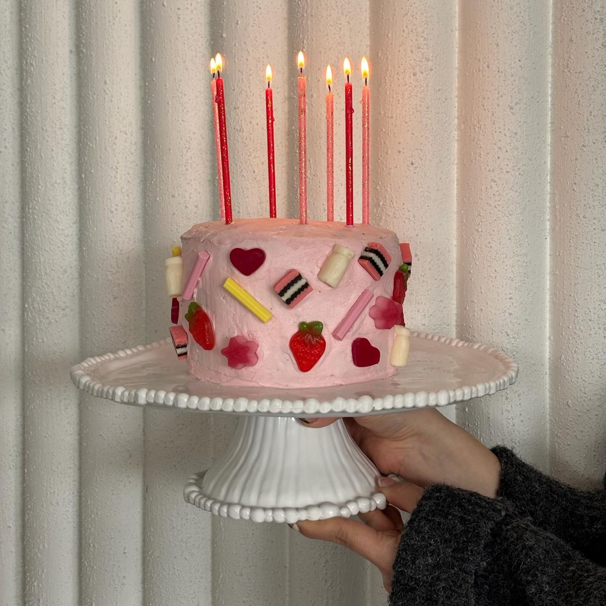 Birthday cake with seven candles