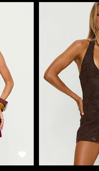 Codami Sequin Mini Dress Dark Brown