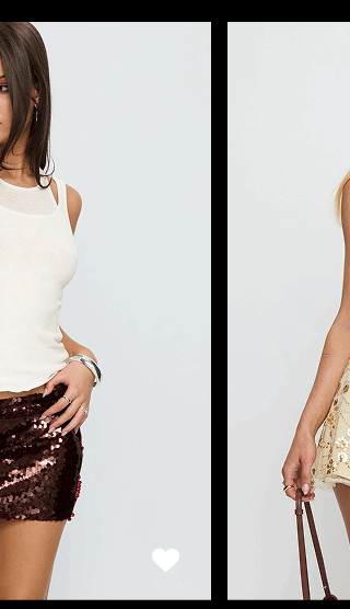 Lanita Sequin Mini Skirt Burgundy
