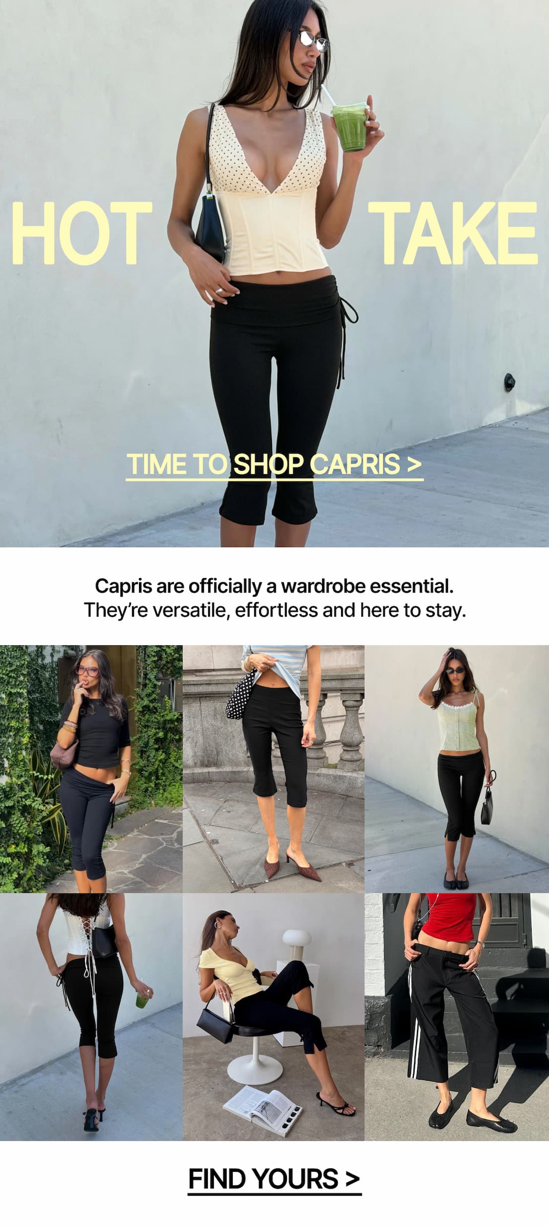 Capris are officially an essential. Here’s how to wear them >