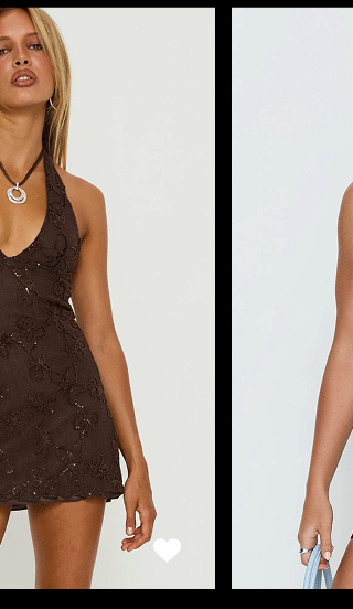 Codami Sequin Mini Dress Dark Brown