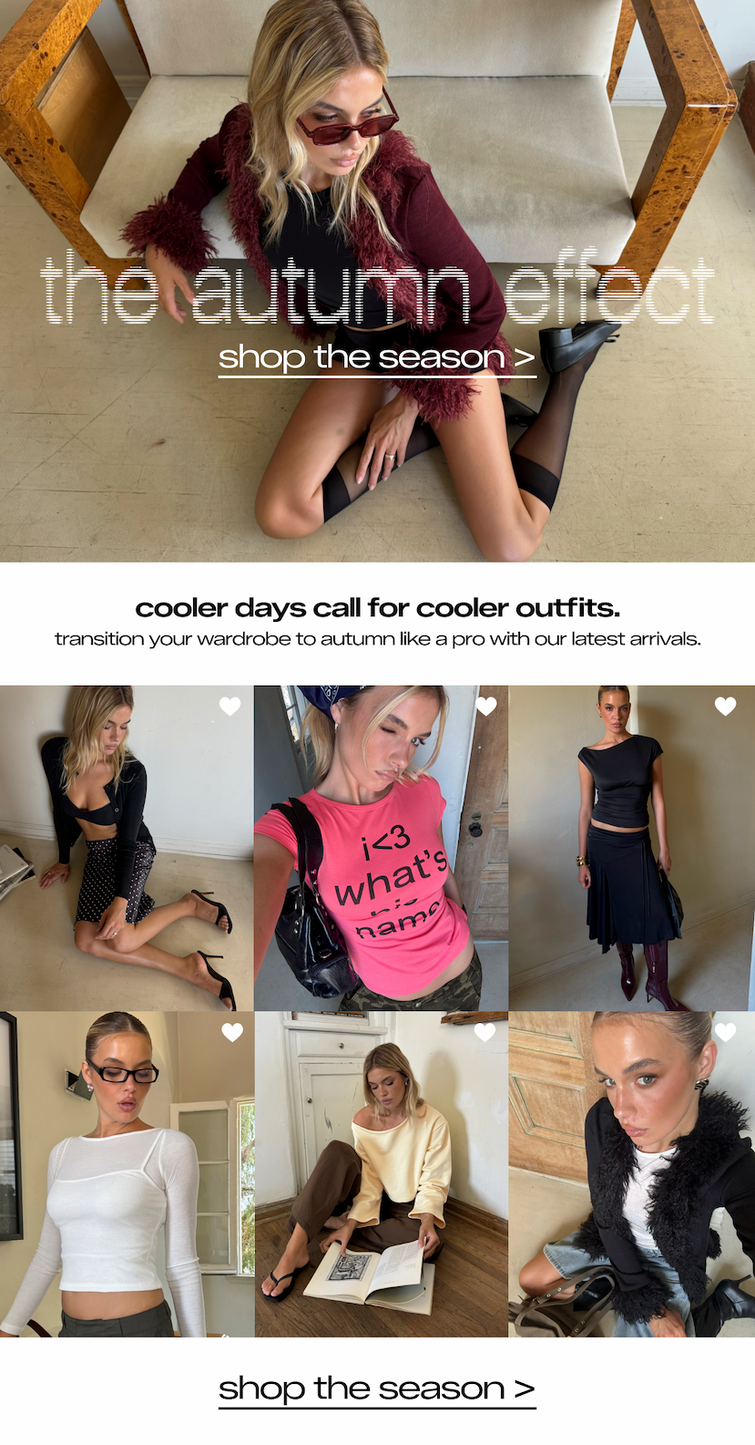 SPEND & SAVE SALE ON NOW AUTUMN OUTFITS >