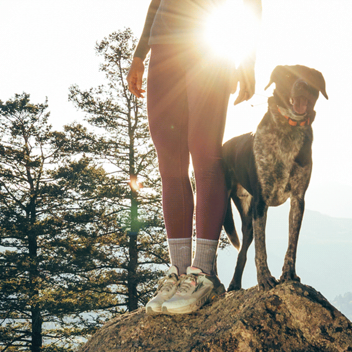 Shop New Hike Socks - hikers show off fresh sock styles on sunny summits