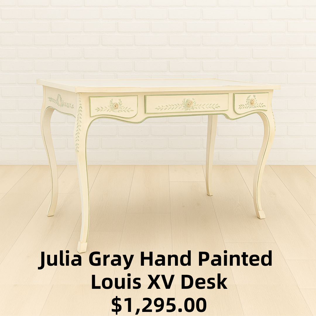 Julia Gray Hand Painted Louis XV Desk