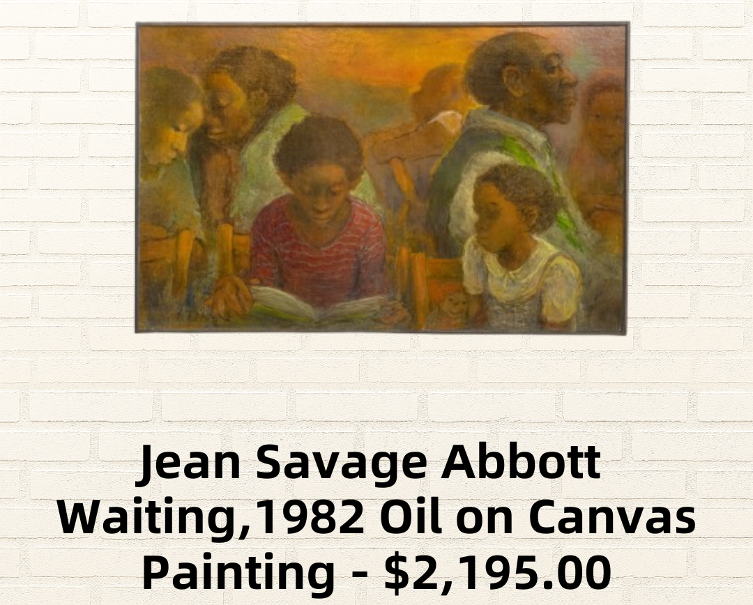Jean Savage Abbott Waiting, 1982 Oil on Canvas Painting