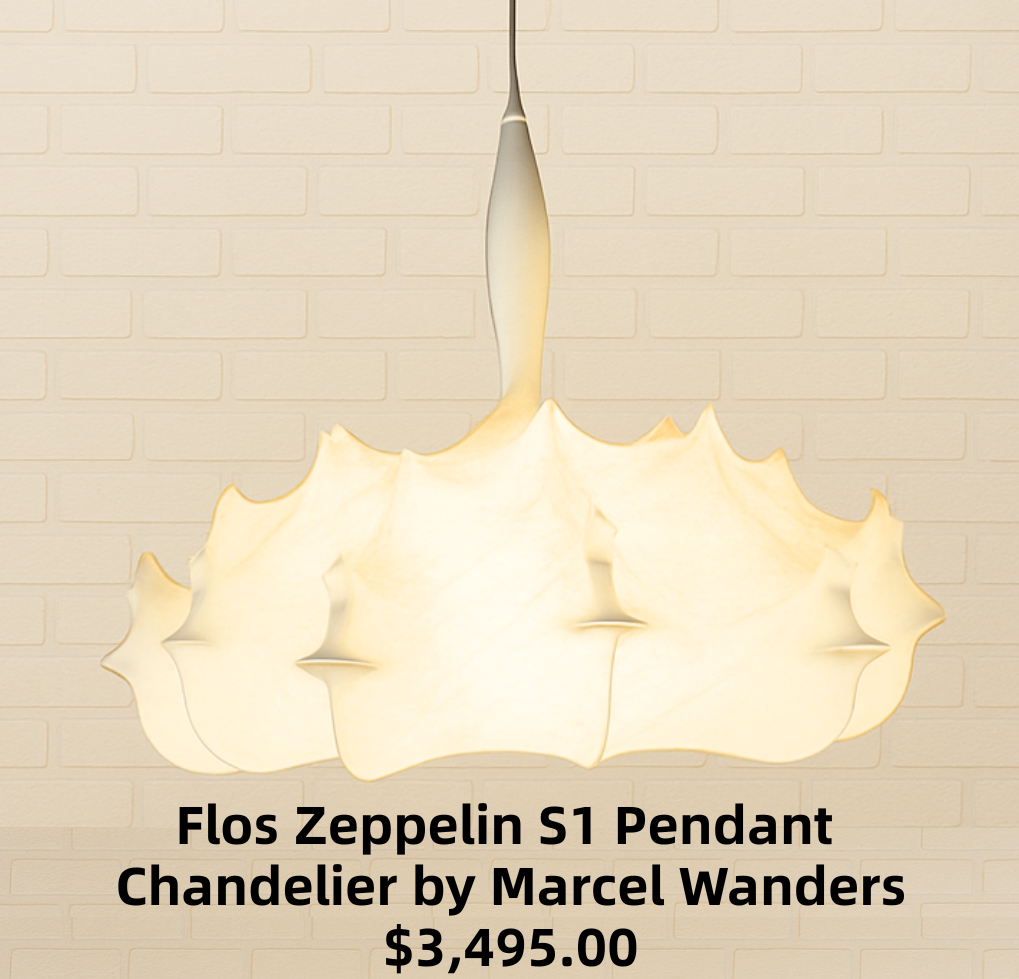 Flos Zeppelin S1 Pendant Chandelier Light by Marcel Wanders, Faceted Crystal Globe