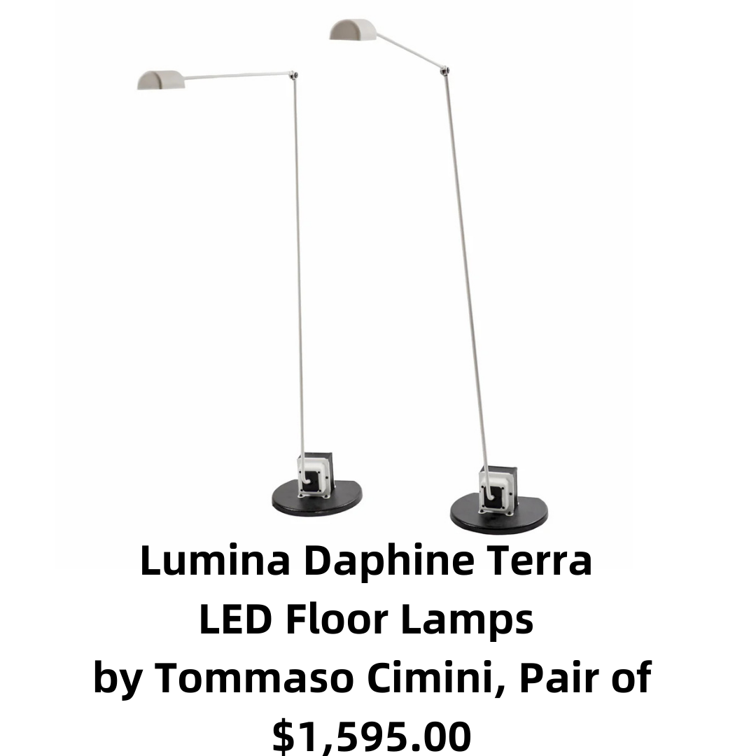 Lumina Daphine Terra LED Floor Lamps by Tommaso Cimini, Pair of