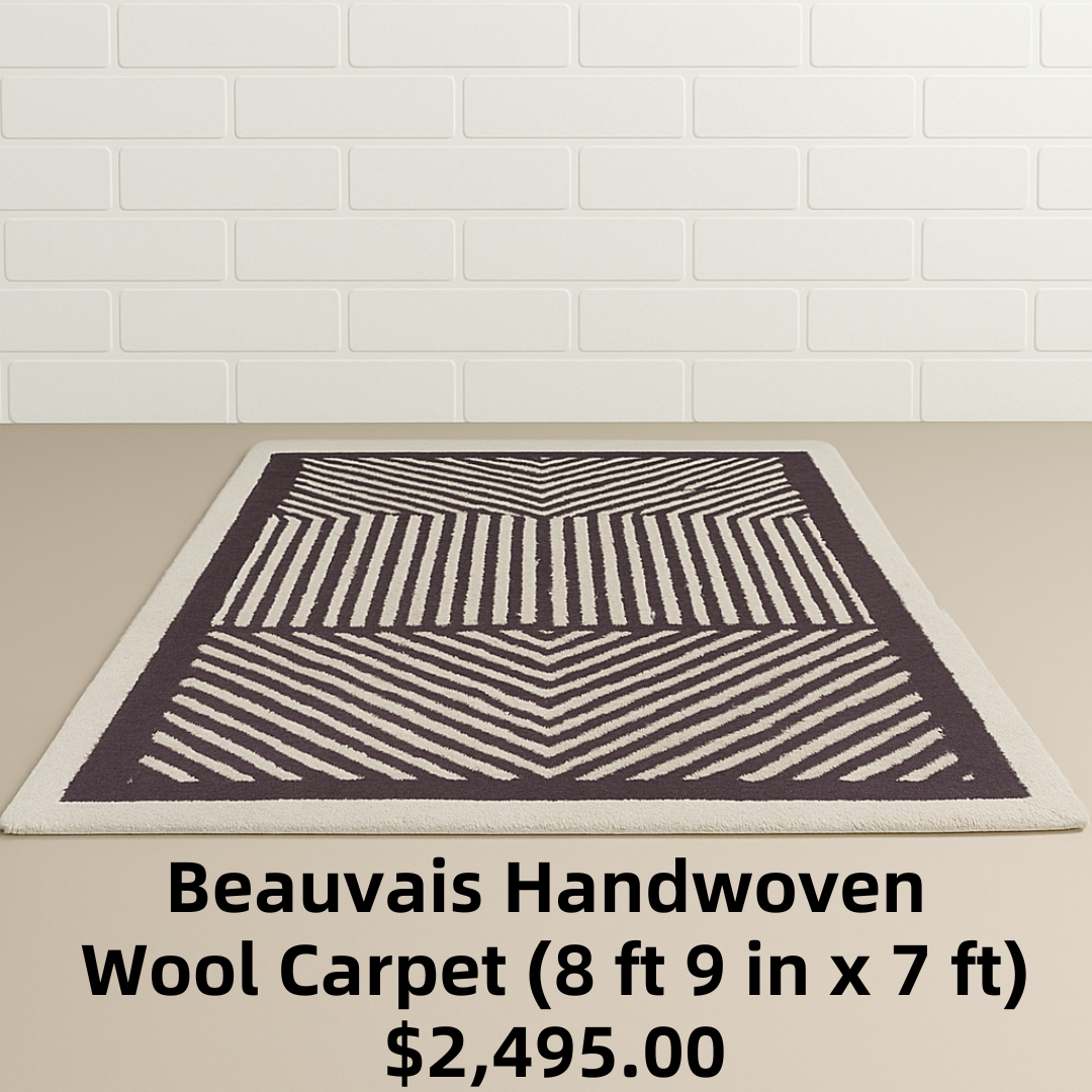 Beauvais Handwoven Wool Carpet (8 ft 9 in x 7 ft)