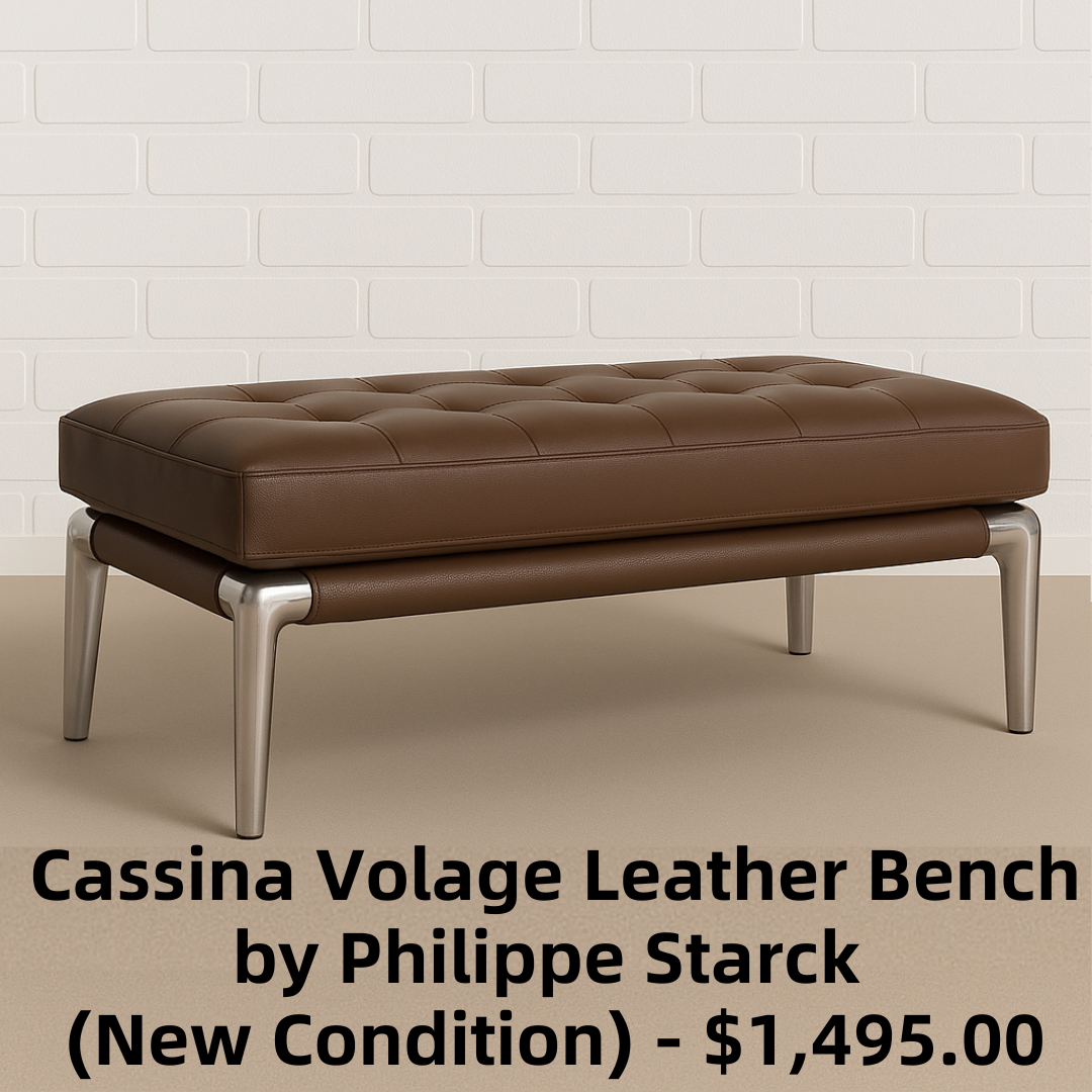 Cassina Volage Leather Bench by Philippe Starck (New Condition)