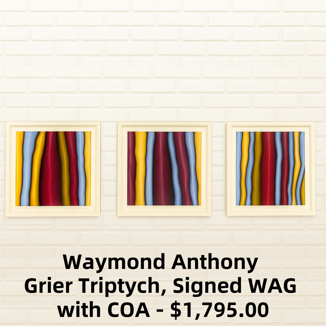 Waymond Anthony Grier Triptych, Signed WAG with COA
