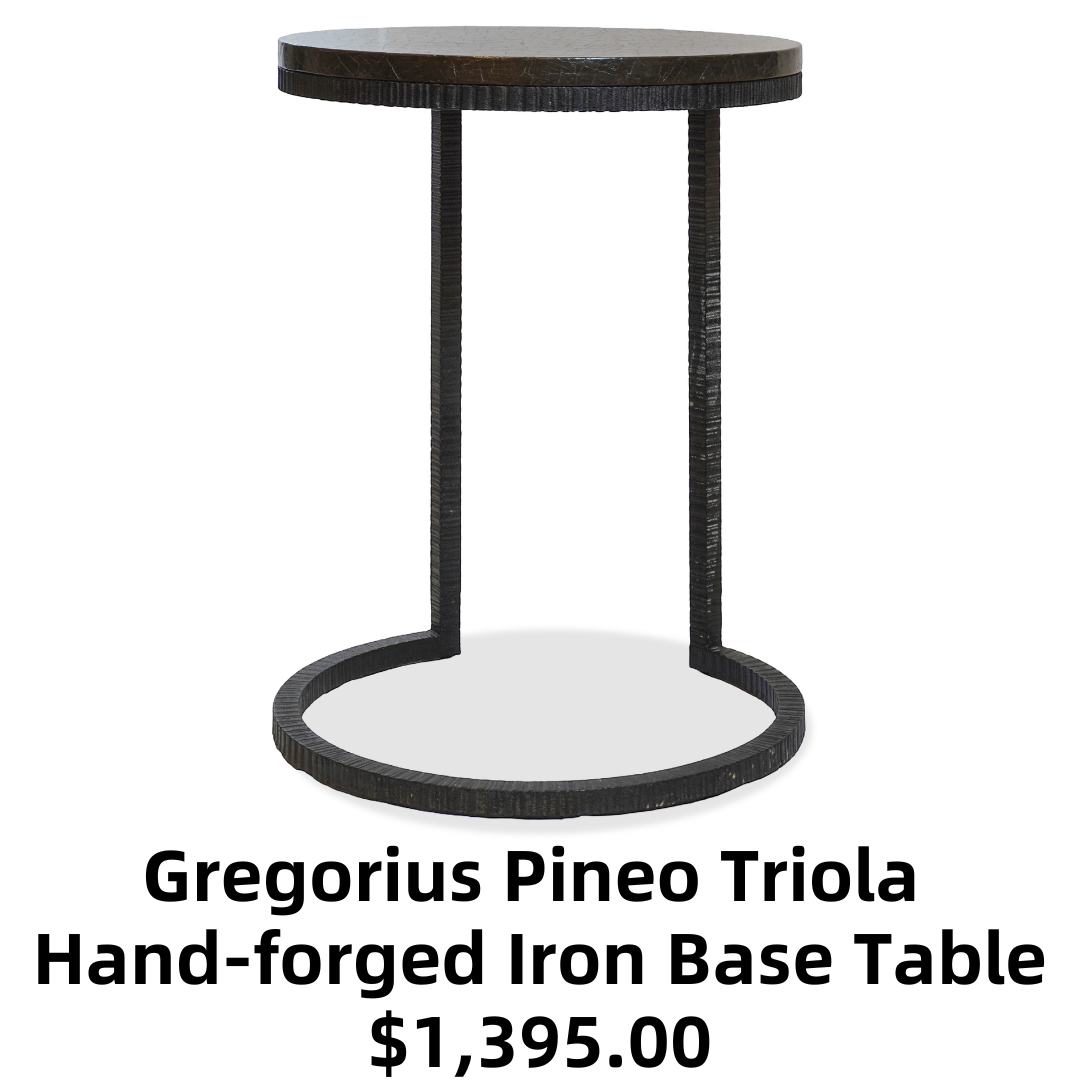 Gregorius Pineo Triola Hand-forged Iron Base Table