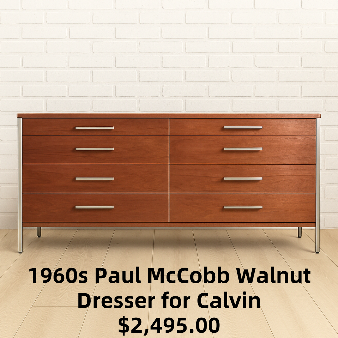 1960s Paul McCobb Walnut Dresser for Calvin