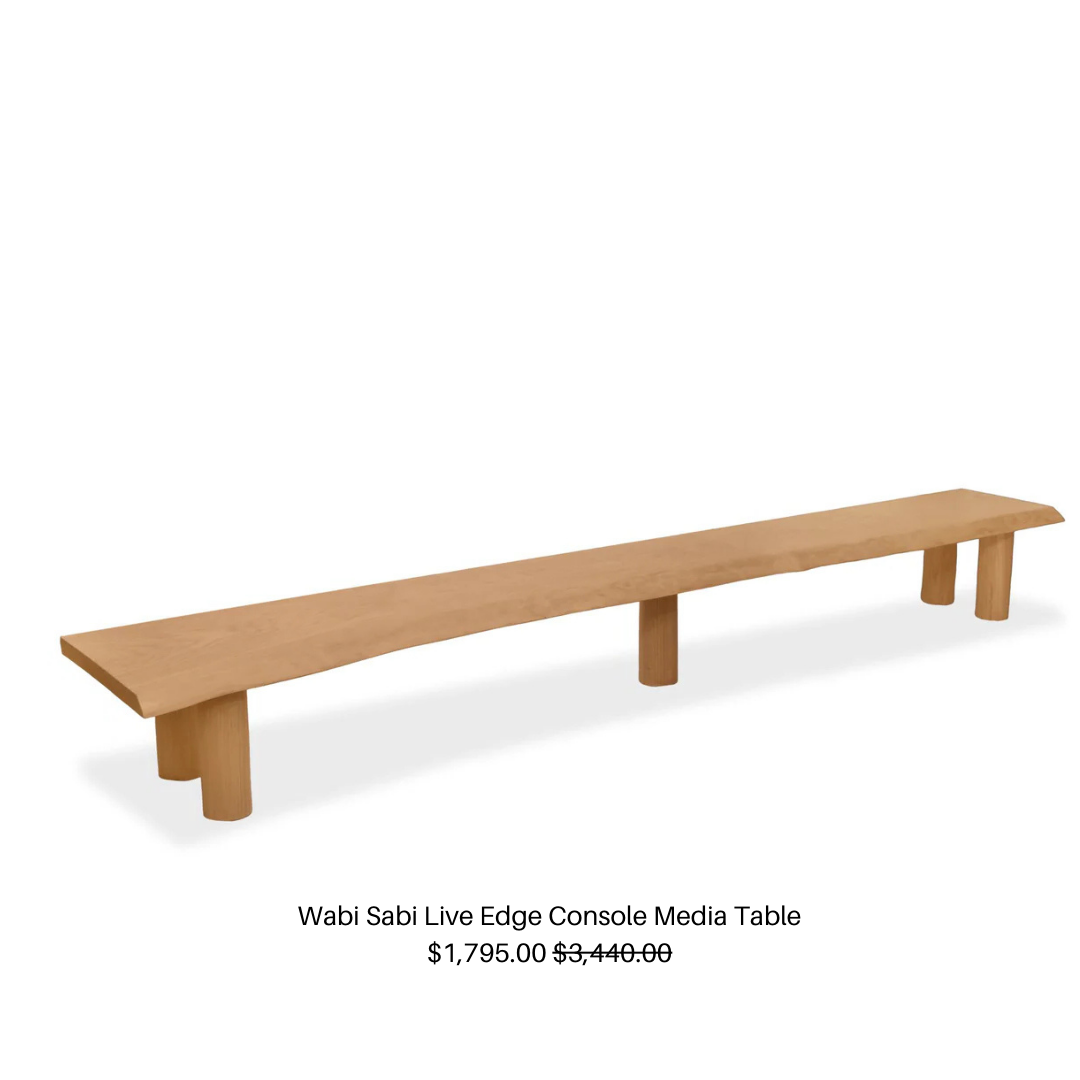 Wabi Sabi Live Edge Console Media Table