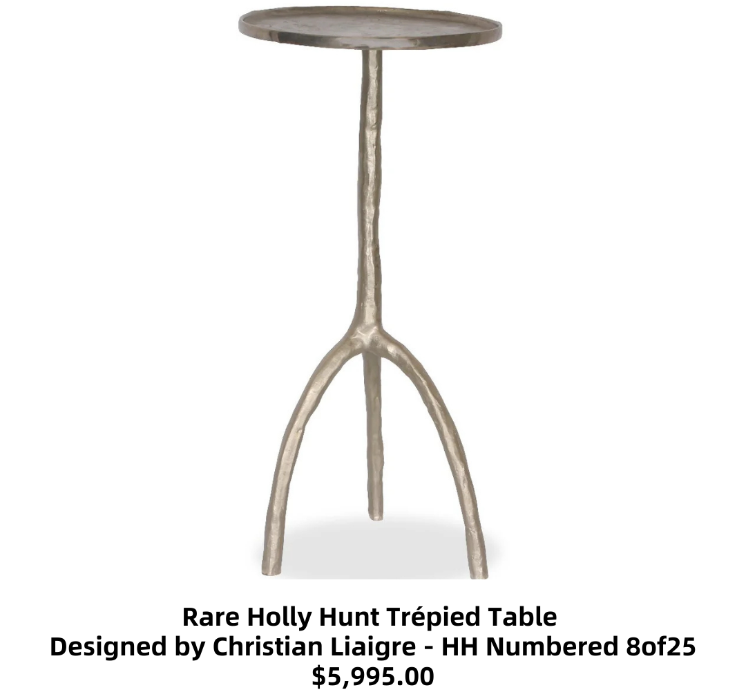 Rare Holly Hunt Trépied Table Designed by Christian Liaigre - HH Numbered 8of25
