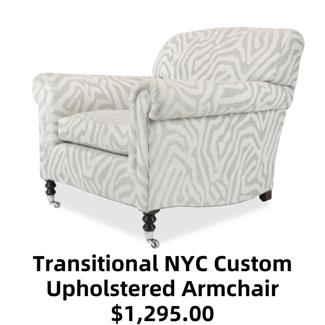 Transitional NYC Custom Upholstered Armchair