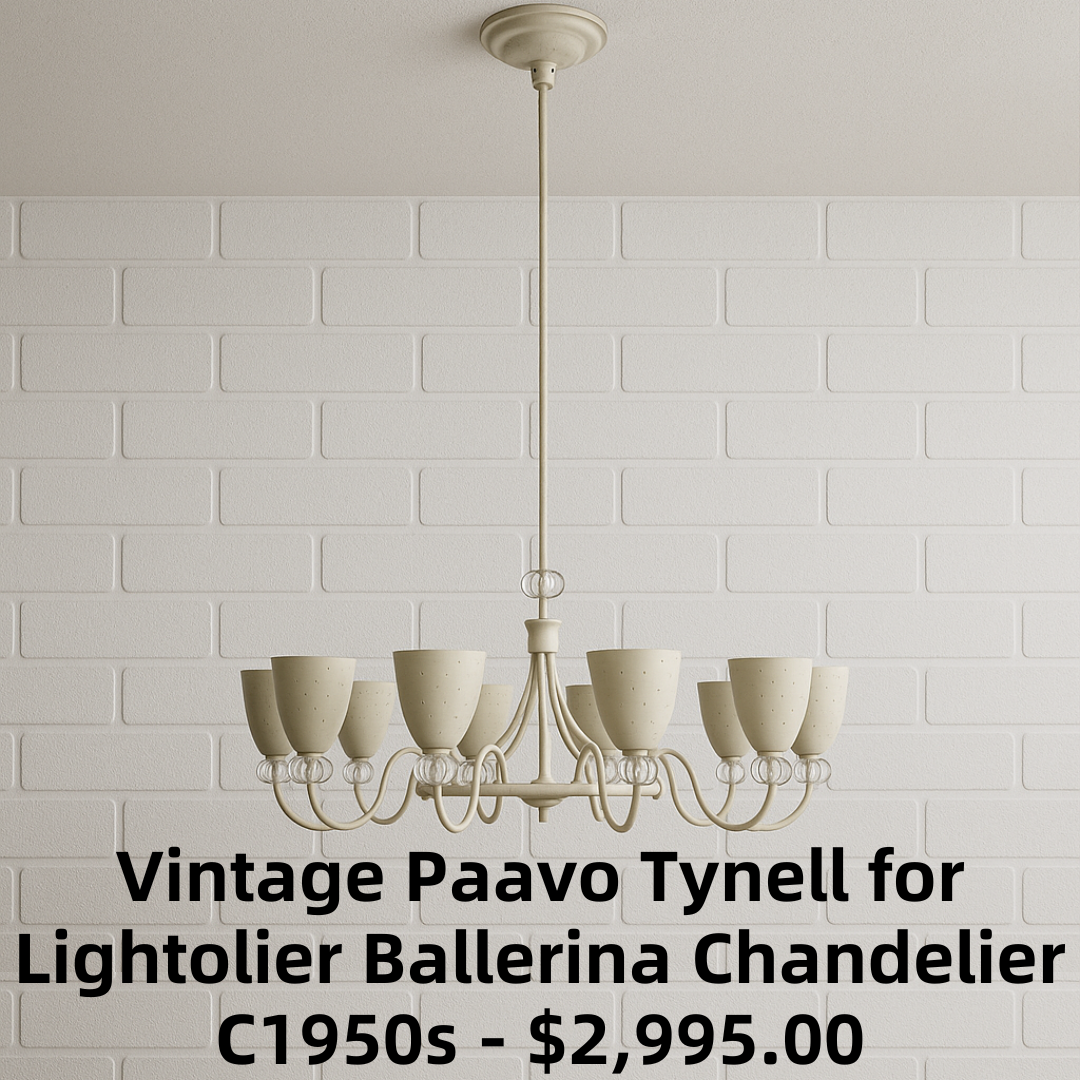 Vintage Paavo Tynell for Lightolier Ballerina Chandelier C1950s