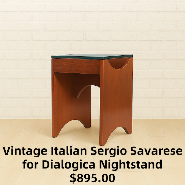 Vintage Italian Sergio Savarese for Dialogica Nightstand
