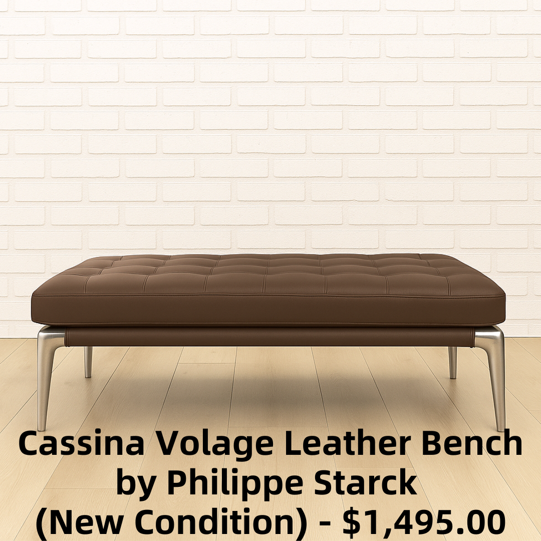 Cassina Volage Leather Bench by Philippe Starck (New Condition)