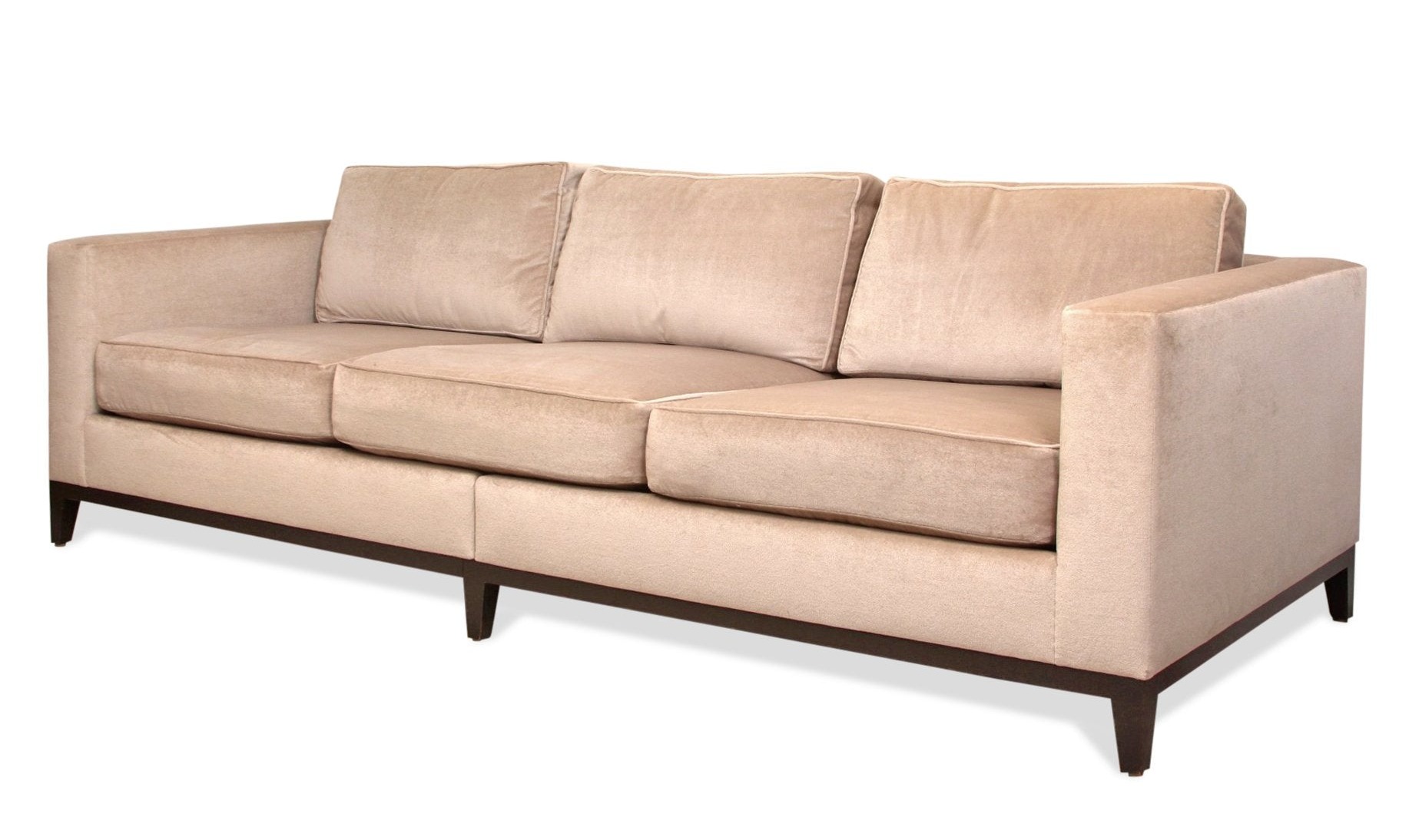 Christian Liaigre for Holly Hunt Mohair Velvet Mousson Sofa, Made in France