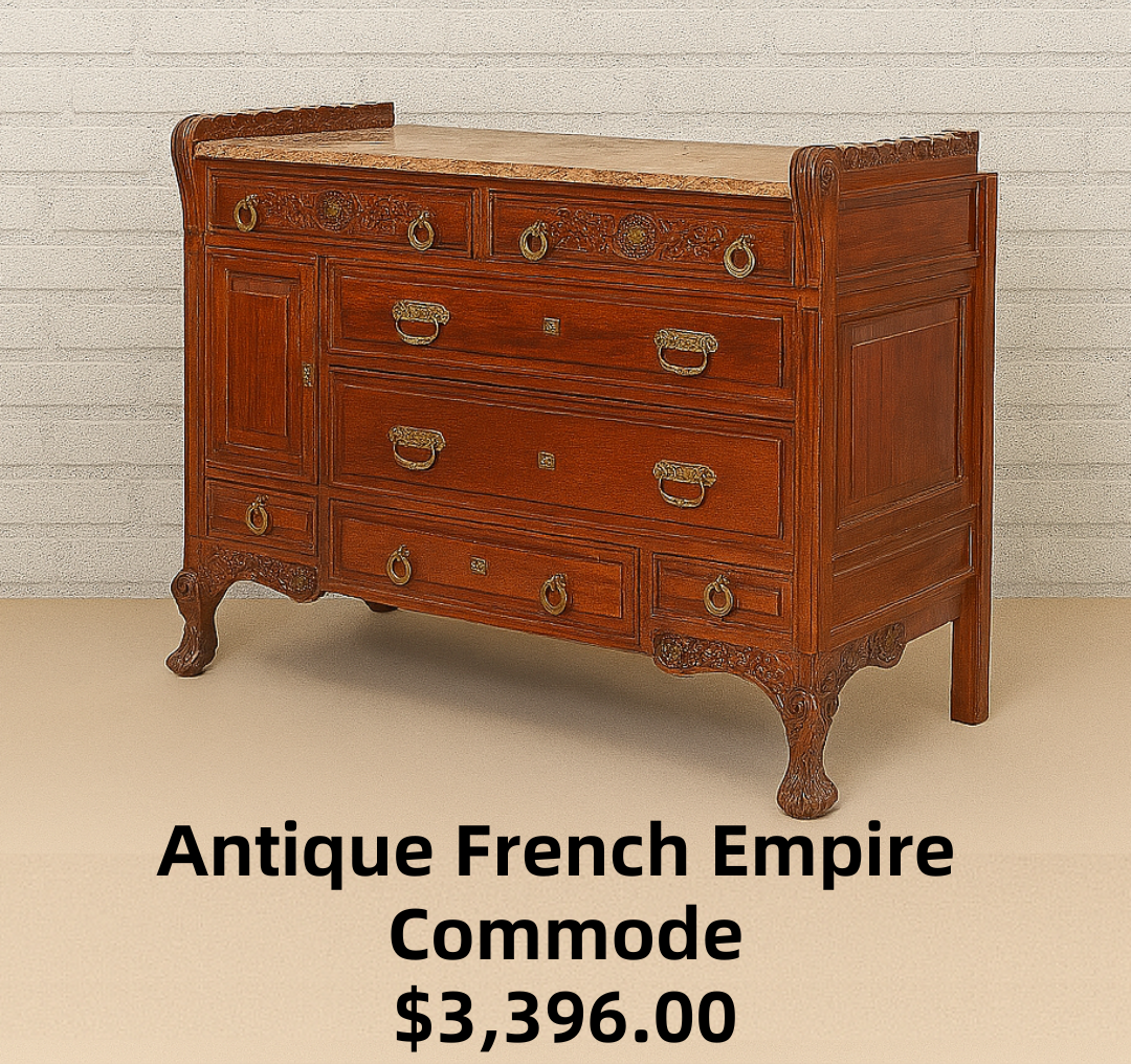Antique French Empire Commode Chest of Drawers