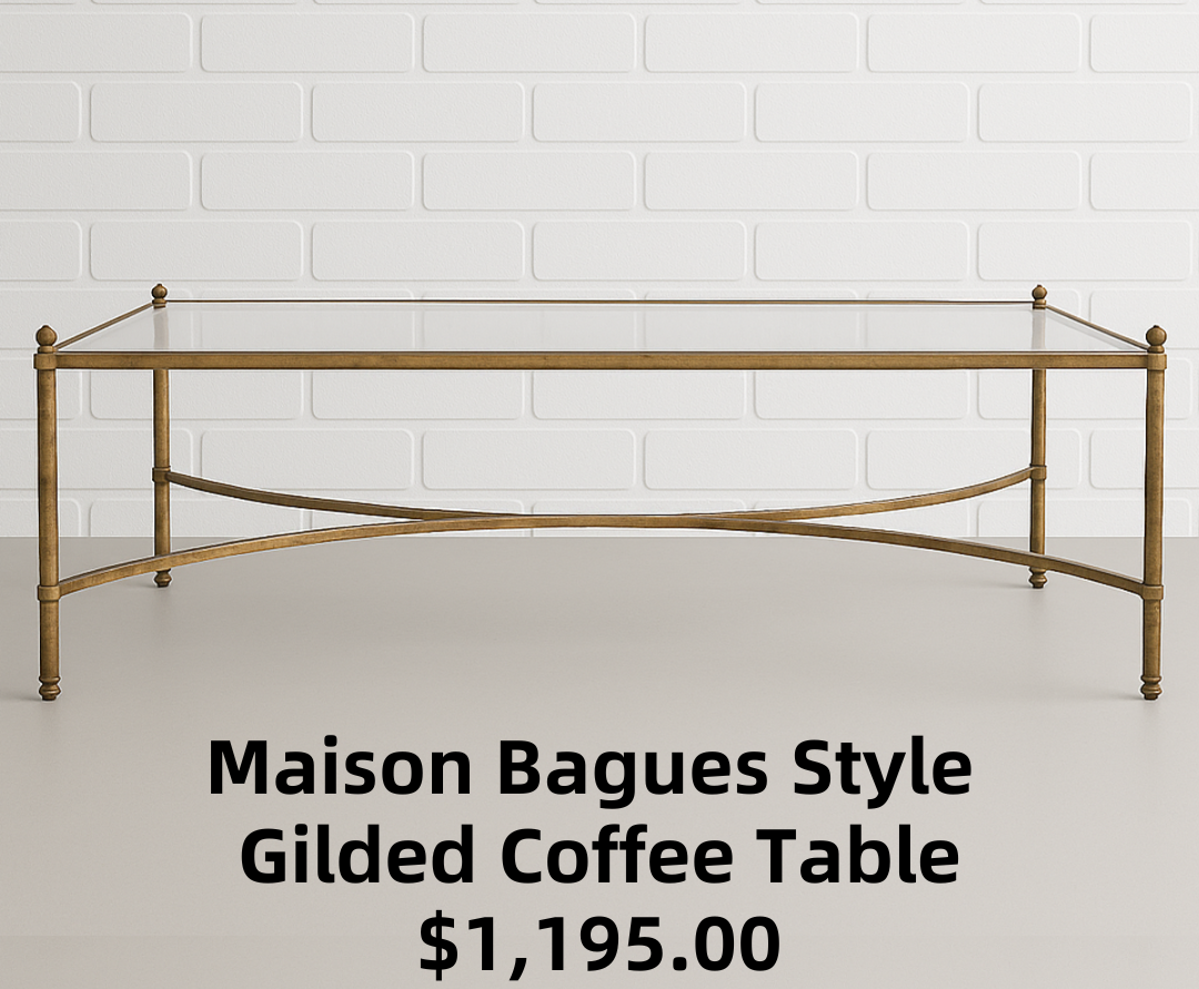 Maison Bagues Style Gilded Coffee Table
