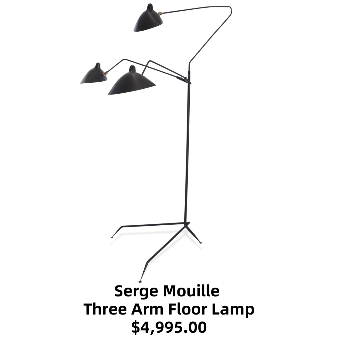 Serge Mouille Three Arm Floor Lamp