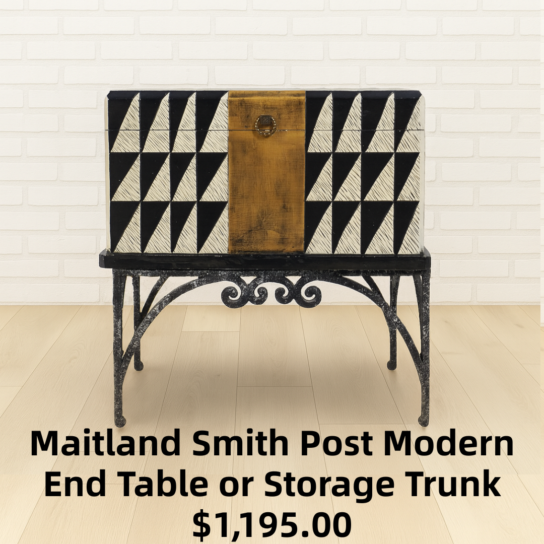 Maitland Smith Post Modern End Table or Storage Trunk