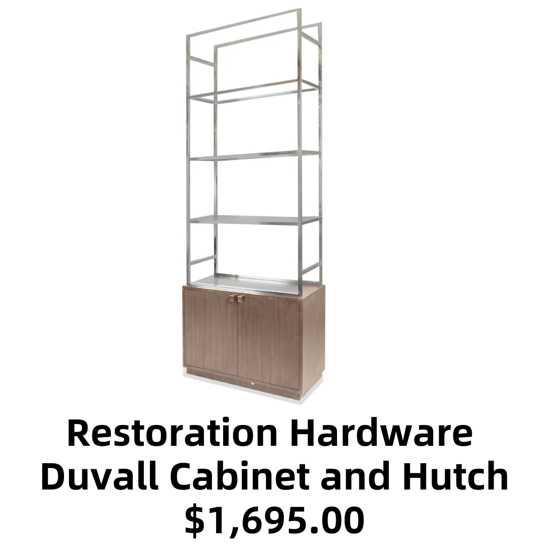 Restoration Hardware Duvall Double Door Cabinet and Hutch