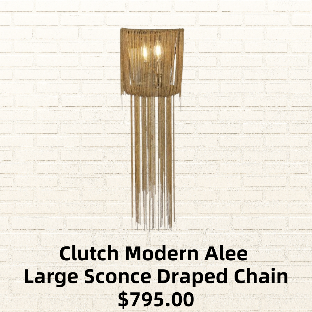 Clutch Modern Alee Large Sconce Staggered Draped Chain