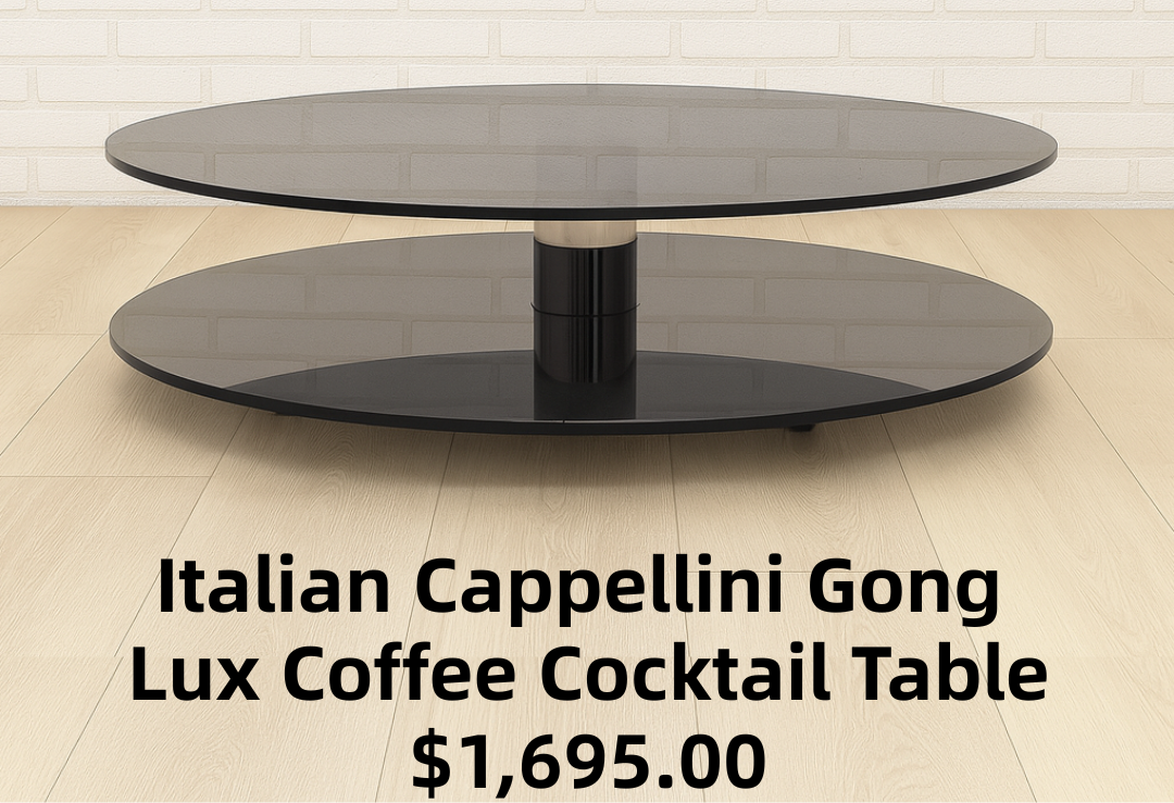 Italian Cappellini Gong Lux Coffee Cocktail Table