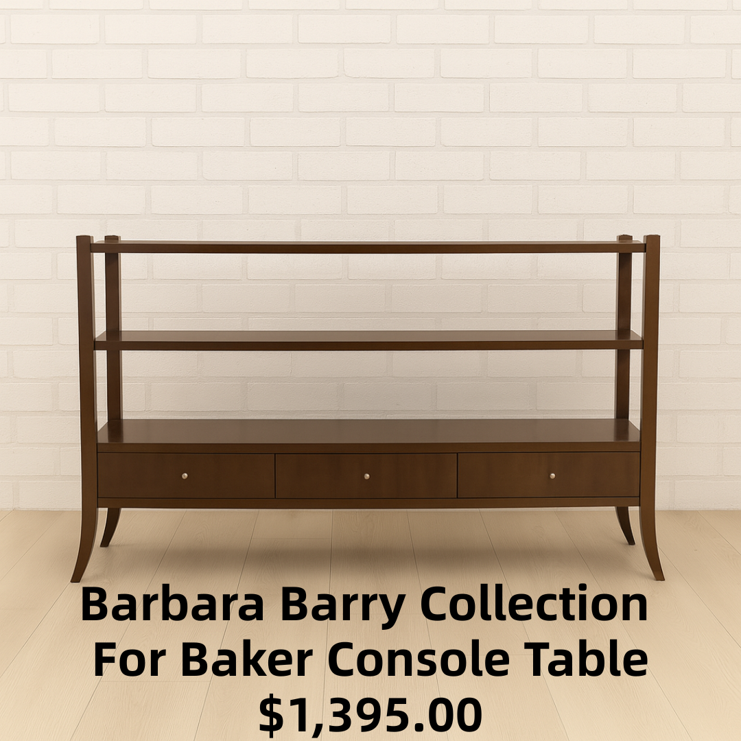Barbara Barry Collection For Baker Mahogany Console Table