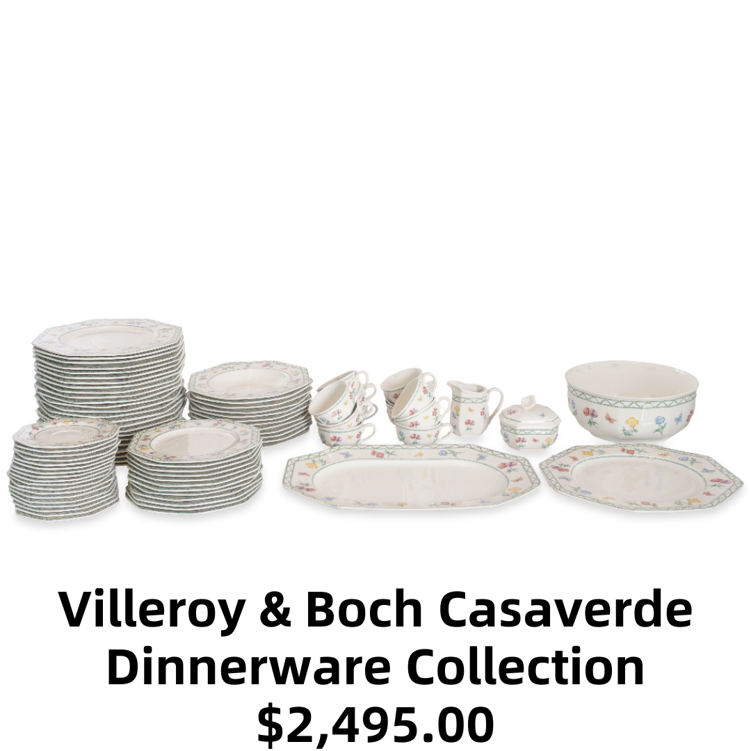 Villeroy & Boch Casaverde Dinnerware Collection- 83 Pieces Made in Germany