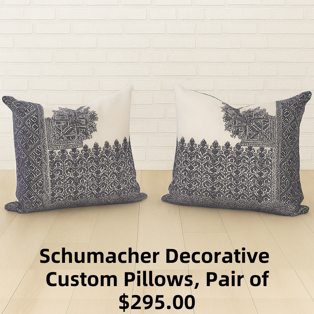 Schumacher Decorative Custom Pillows, Pair of