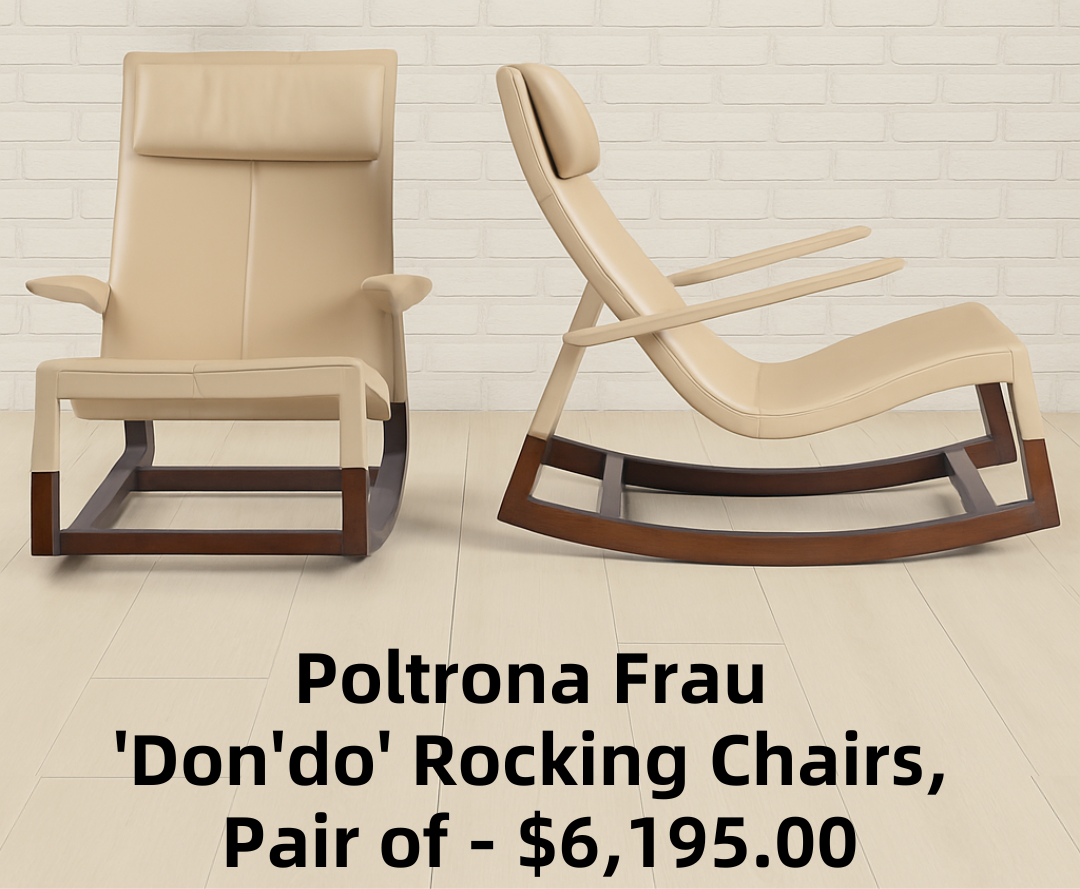 Poltrona Frau 'Don'do' Rocking Chairs, Pair of