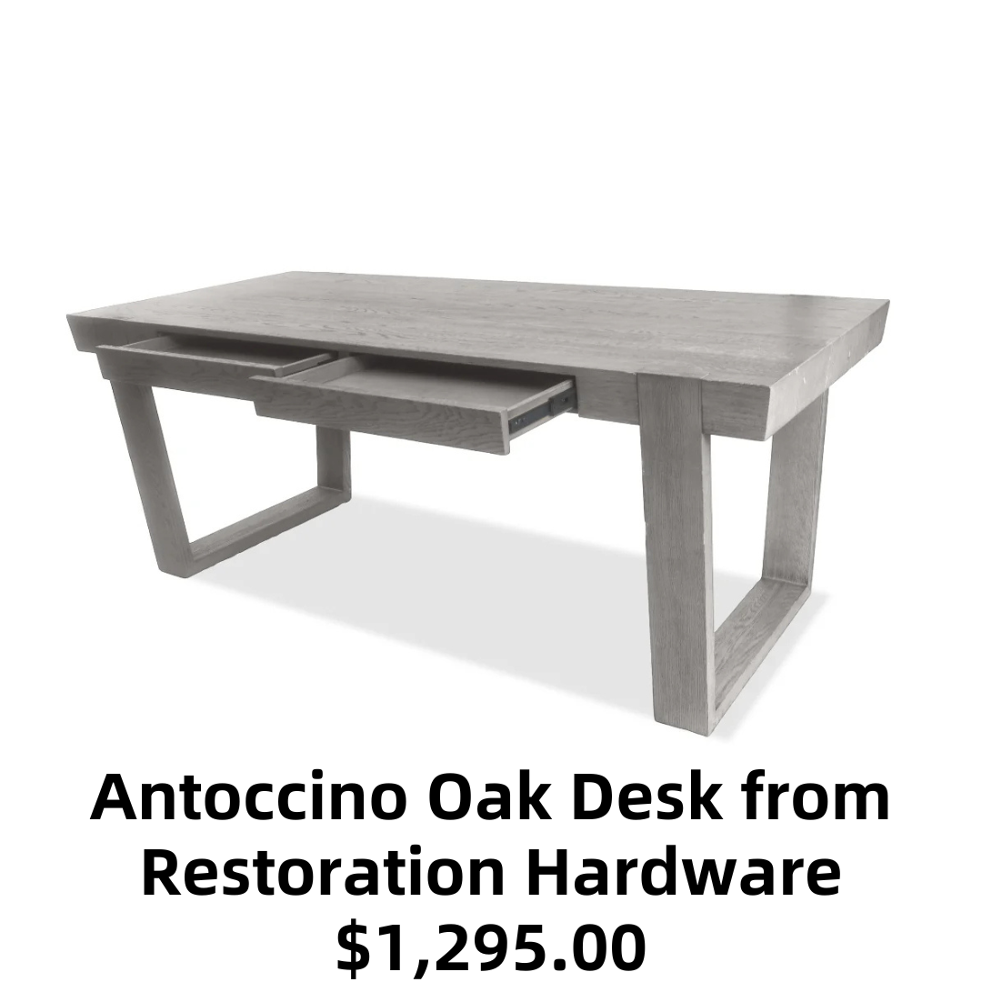 Antoccino Oak Desk from Restoration Hardware