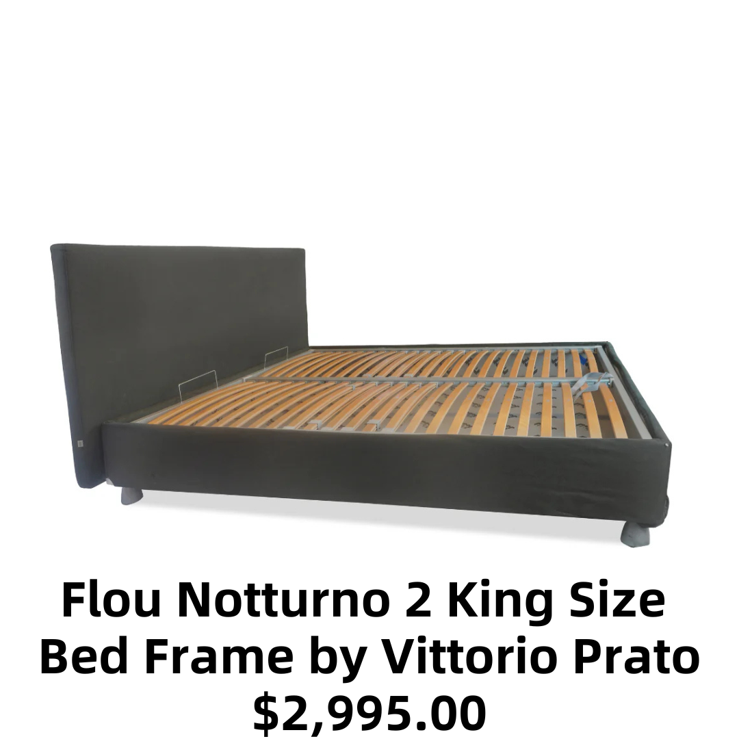 Flou Notturno 2 King Size Bed Frame by Vittorio Prato