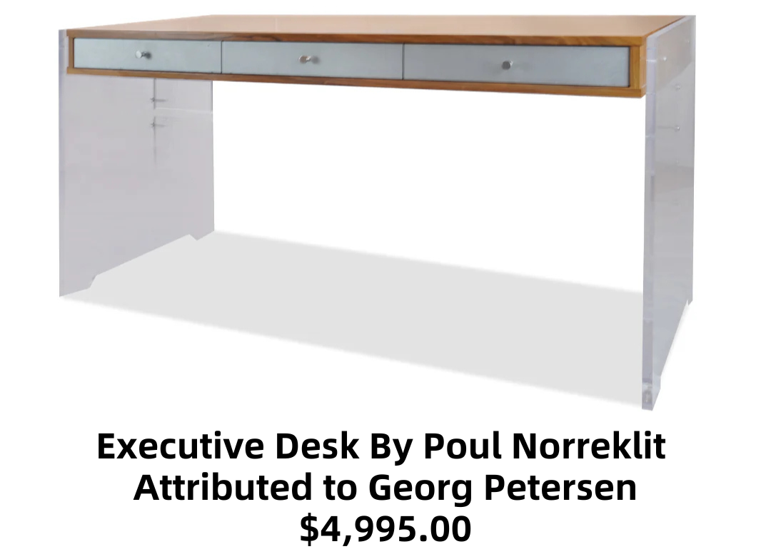 Executive Desk By Poul Norreklit Attributed to Georg Petersen