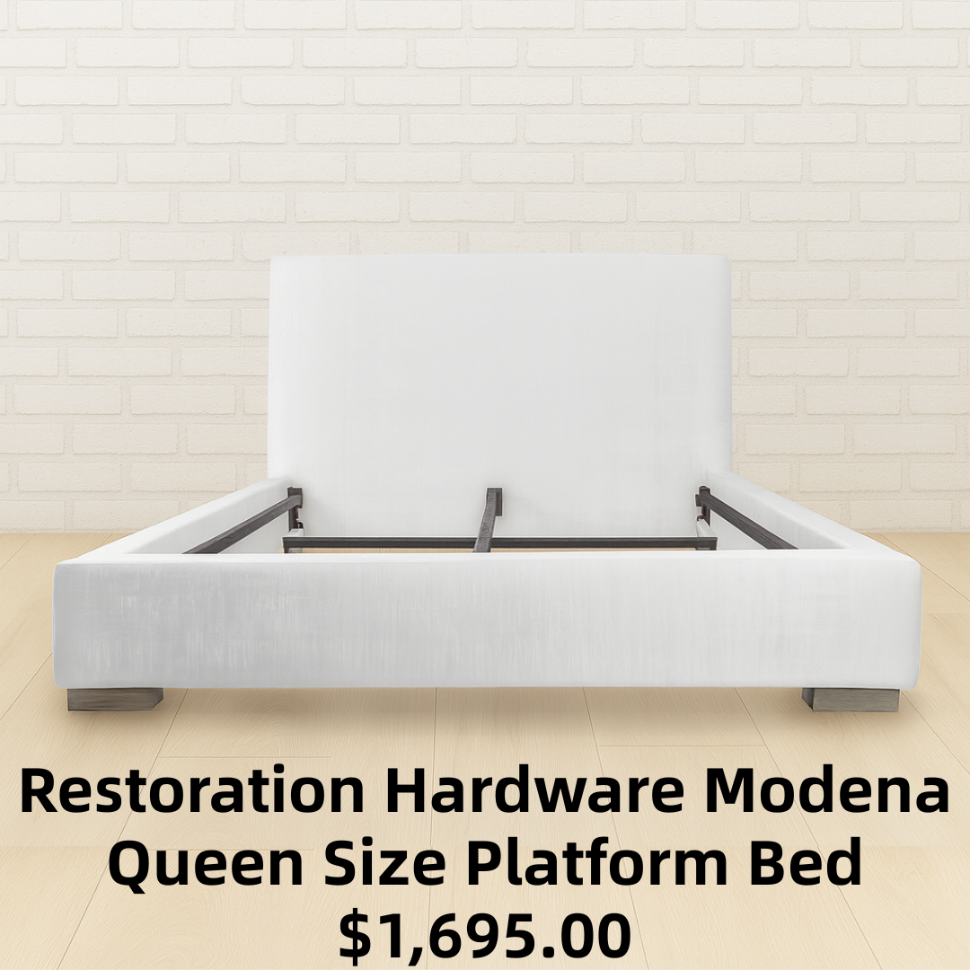 Restoration Hardware Modena Queen Size Platform Bed