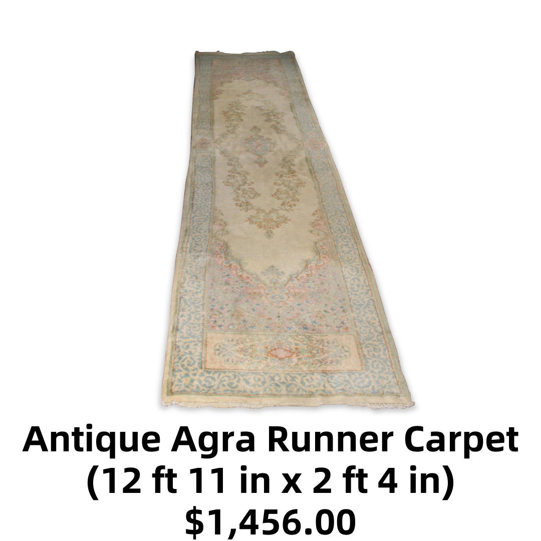 Antique Agra Runner Carpet (12 ft 11 in x 2 ft 4 in)