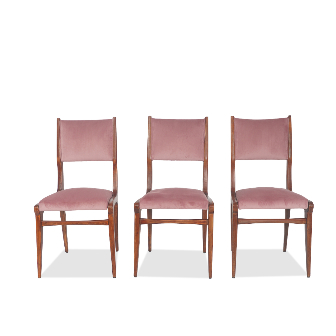 Vintage Carlo de Carli Dining Chairs 1950s, Set of 3