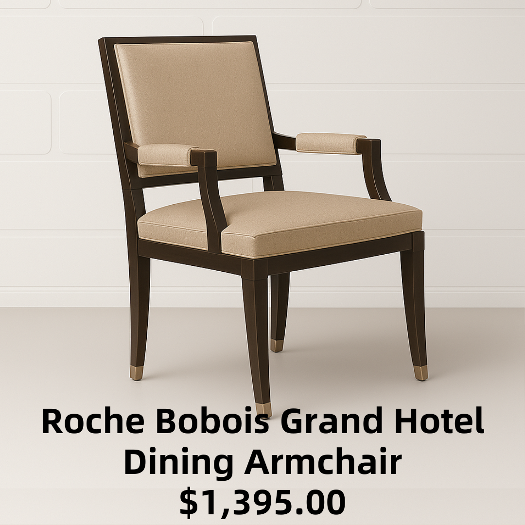 Roche Bobois Grand Hotel Dining Armchair by Pierre Dubois & Aimé Cécil