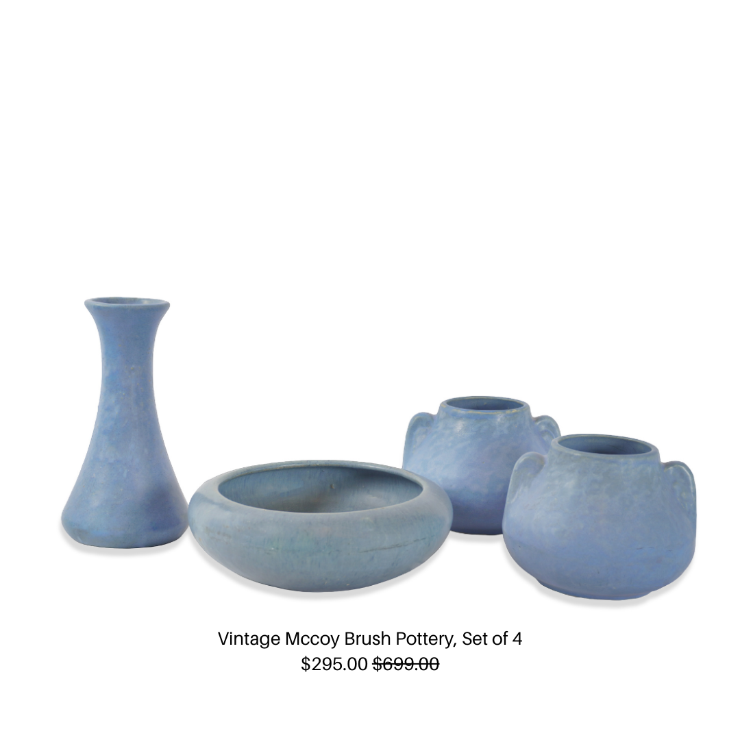 Vintage Mccoy Brush Pottery, Set of 4