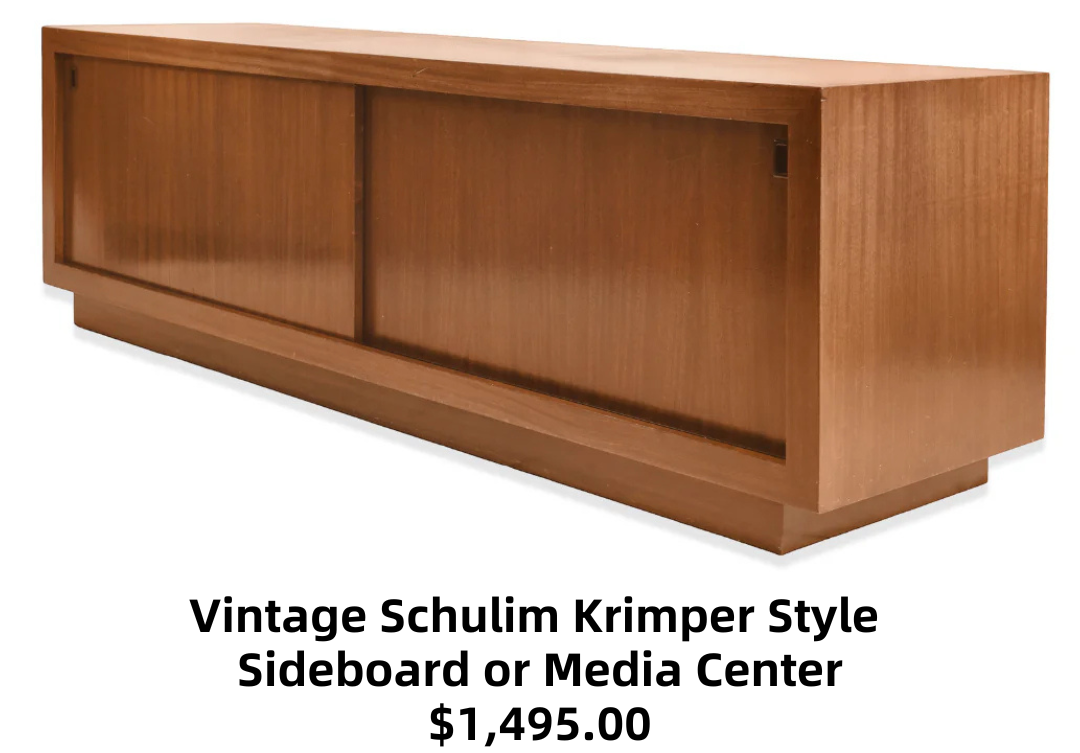 Vintage Schulim Krimper Style Sideboard or Media Center