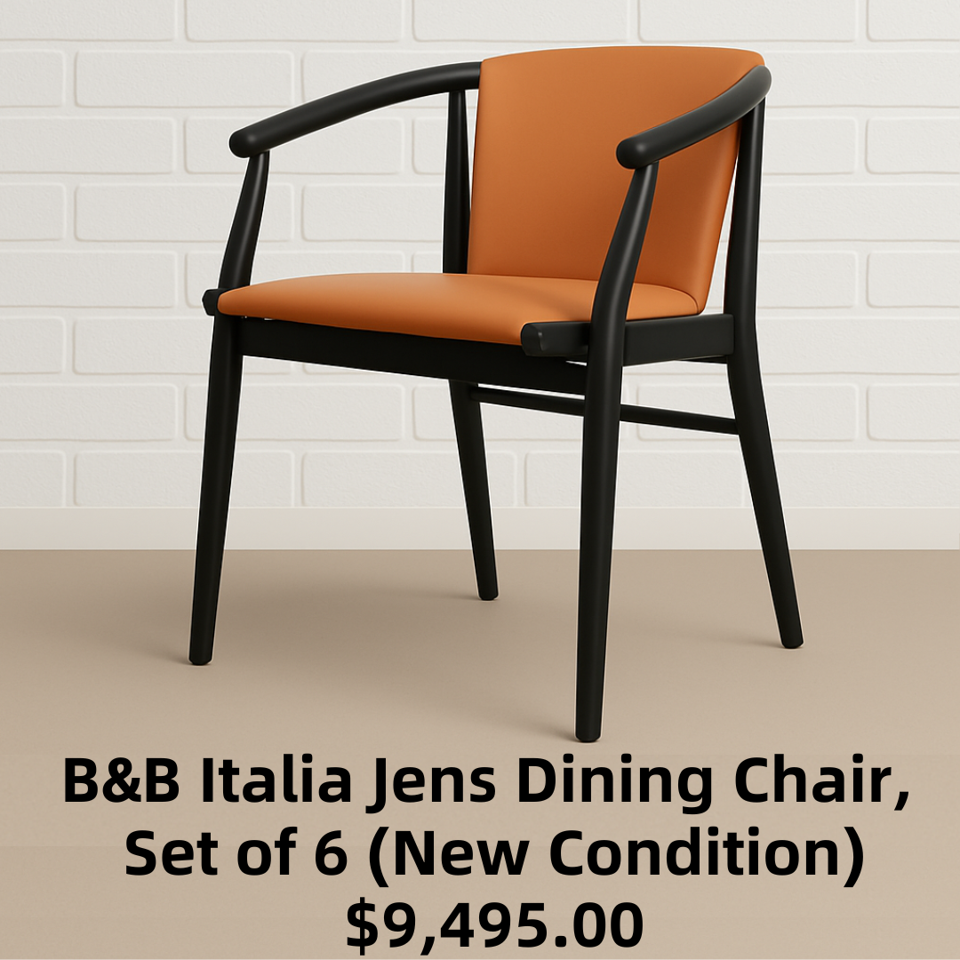 B&B Italia Jens Dining Chairs by Antonio Citterio, Set of 6 (New Condition)