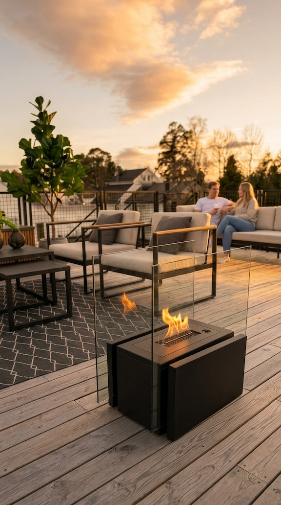 Table fireplace Café 18 Slate - Tenderflame