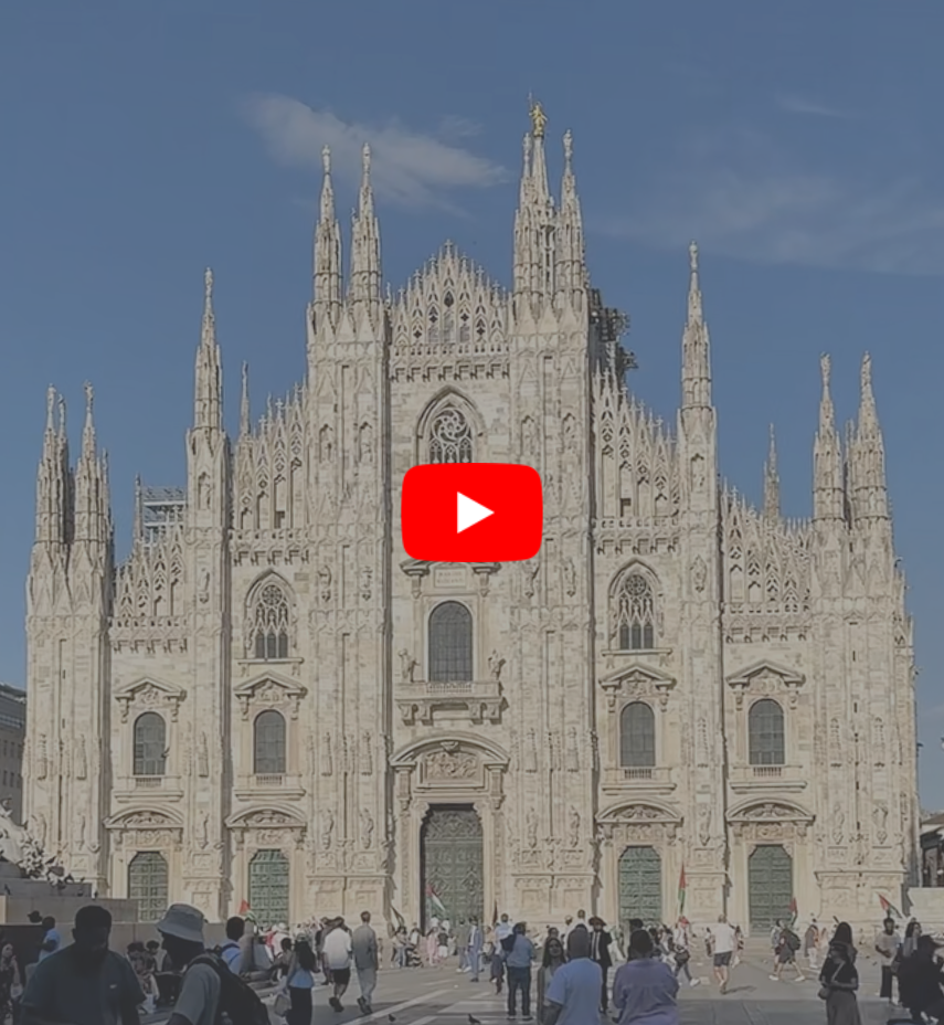video montage of travel and stops in italy, focusing on fashion