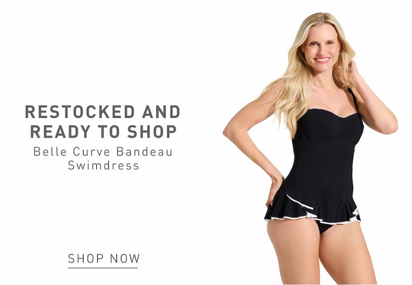 Restocked and Ready to Ship Belle Curve Bandeau Swimdress