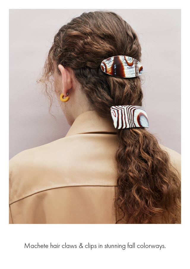 Beautiful and bold hair claws and clips. Machete